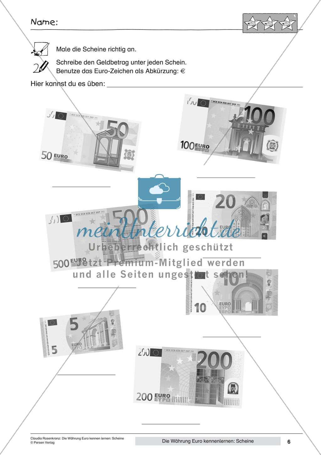 Die Währung Euro kennenlernen: Scheine Preview 8