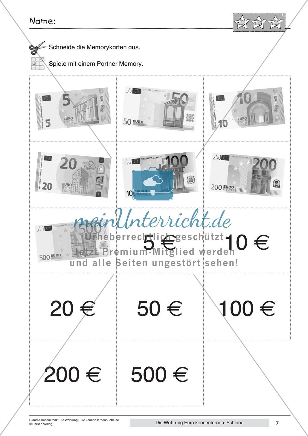 Die Währung Euro kennenlernen: Scheine Preview 9
