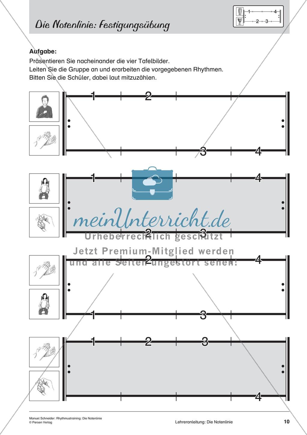 Rhythmustraining: Die Notenlinie Preview 12