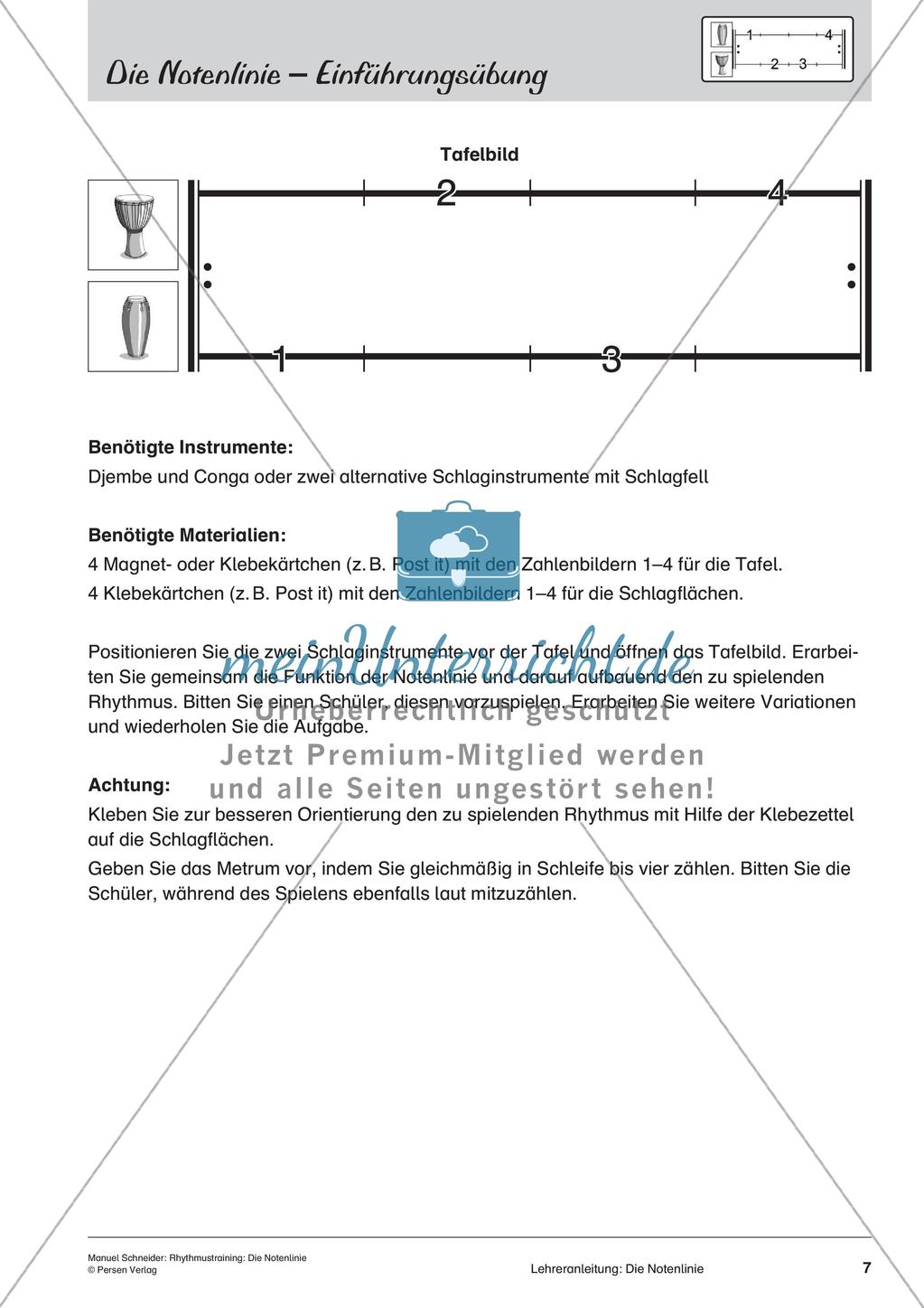 Rhythmustraining: Die Notenlinie Preview 9