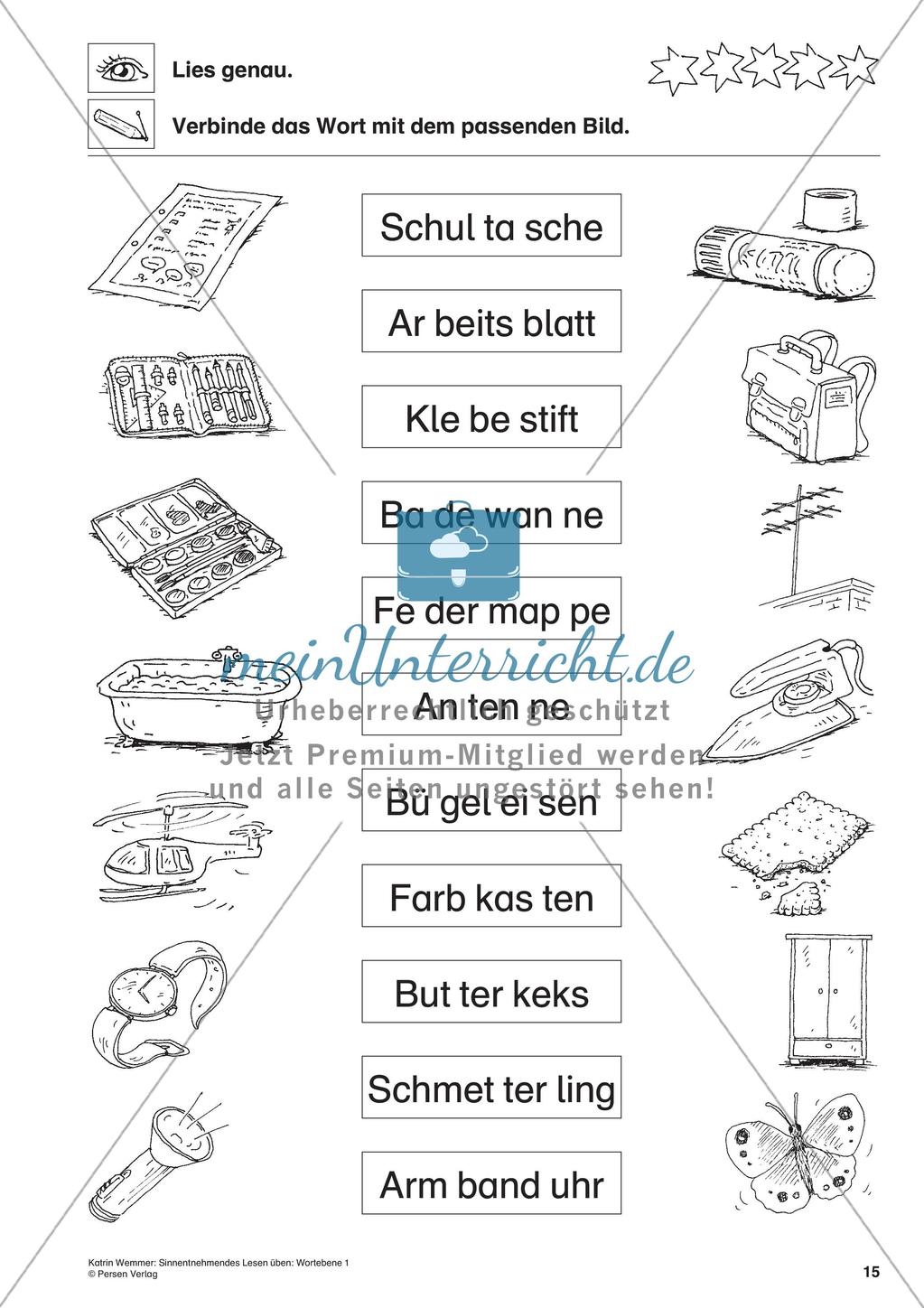 Sinnentnehmendes Lesen: Wortebene - Teil 1 Preview 17