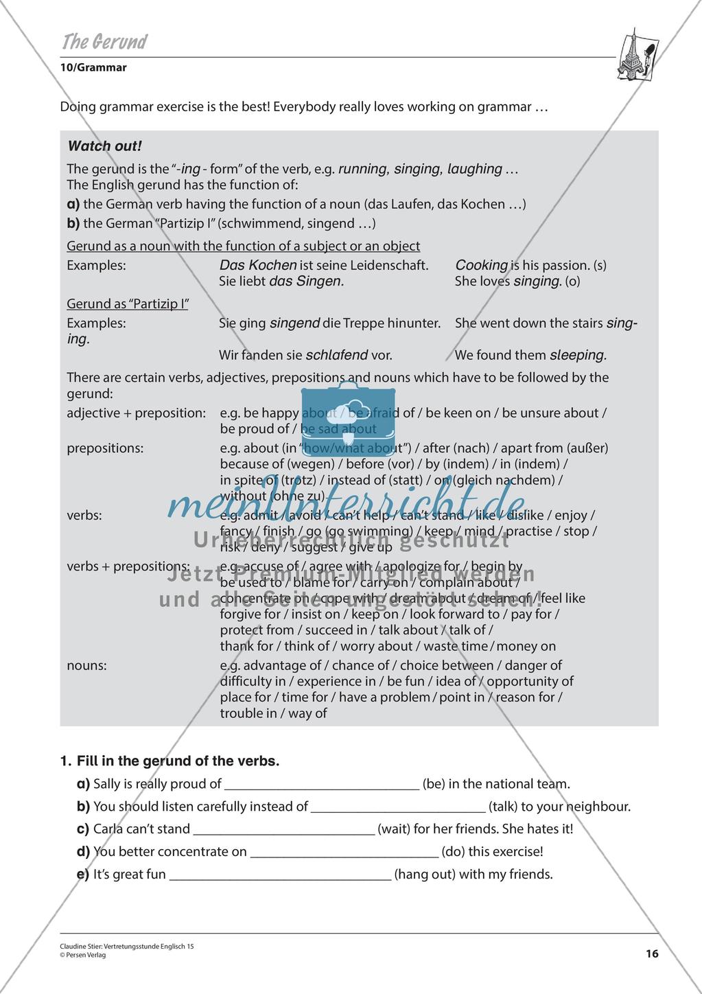 Grammatikphänomene: Tenses, Reported speech, Sentences Preview 18