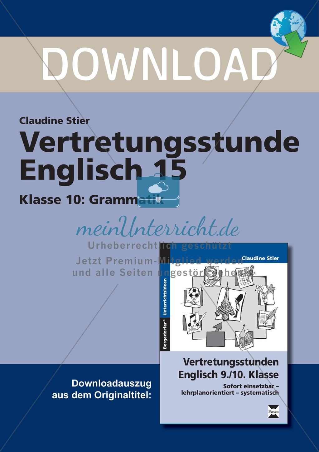 Grammatikphänomene: Tenses, Reported speech, Sentences Preview 1