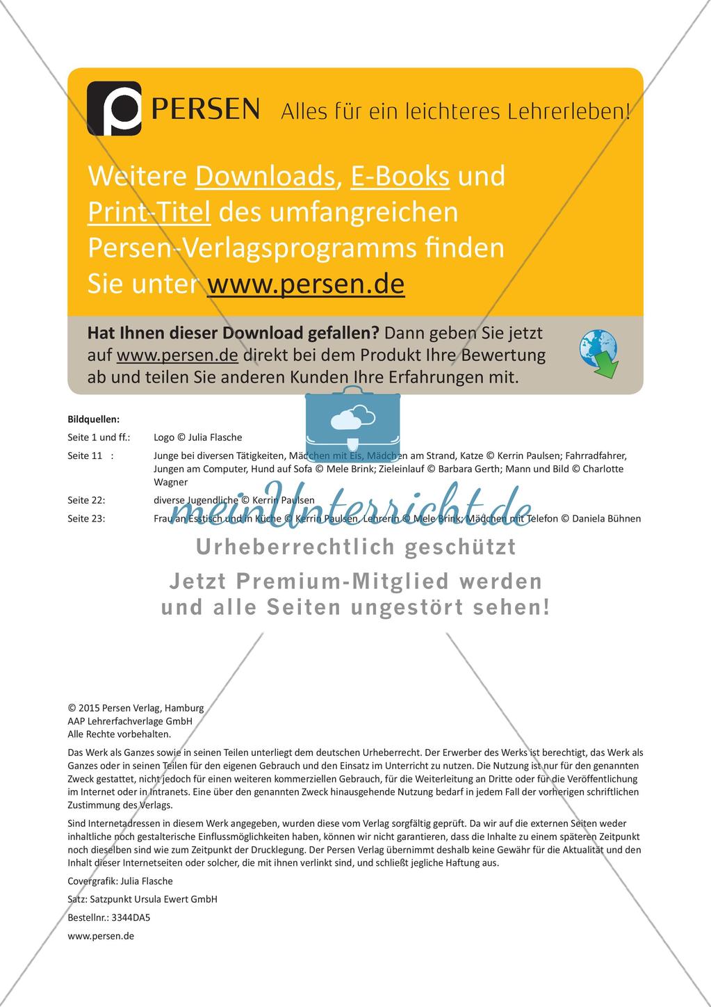 Grammatikphänomene: Tenses, Reported speech, Sentences Preview 27