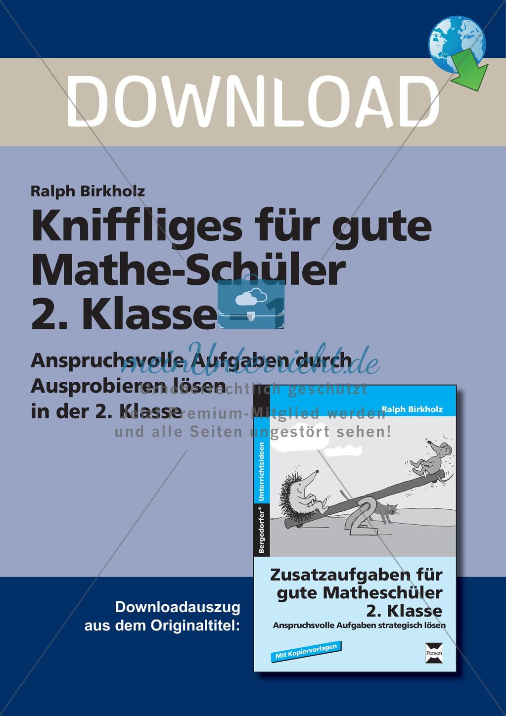 Anspruchsvolle Aufgaben für gute Mathe-Schüler Preview 1