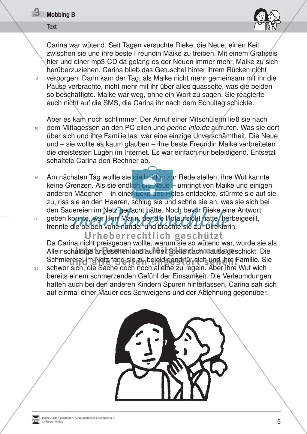 Audiogestütztes Lesetraining: Mobbing Preview 7