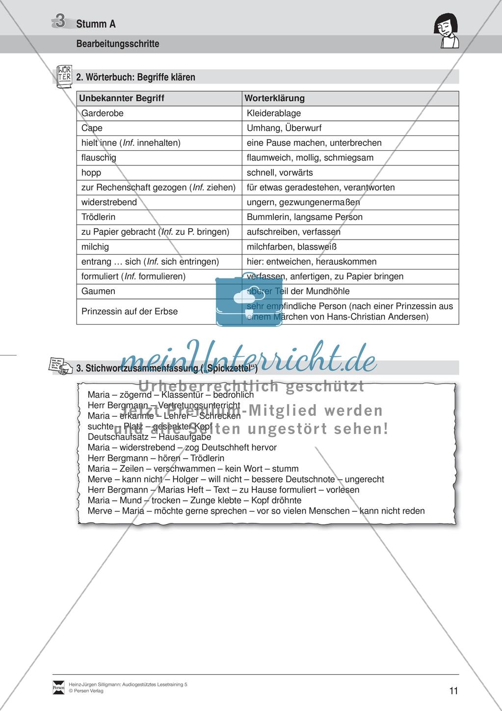 Audiogestütztes Lesetraining: Stumm Preview 5
