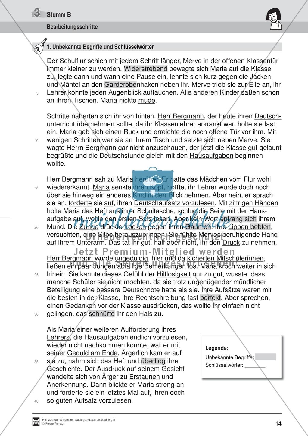 Audiogestütztes Lesetraining: Stumm Preview 8