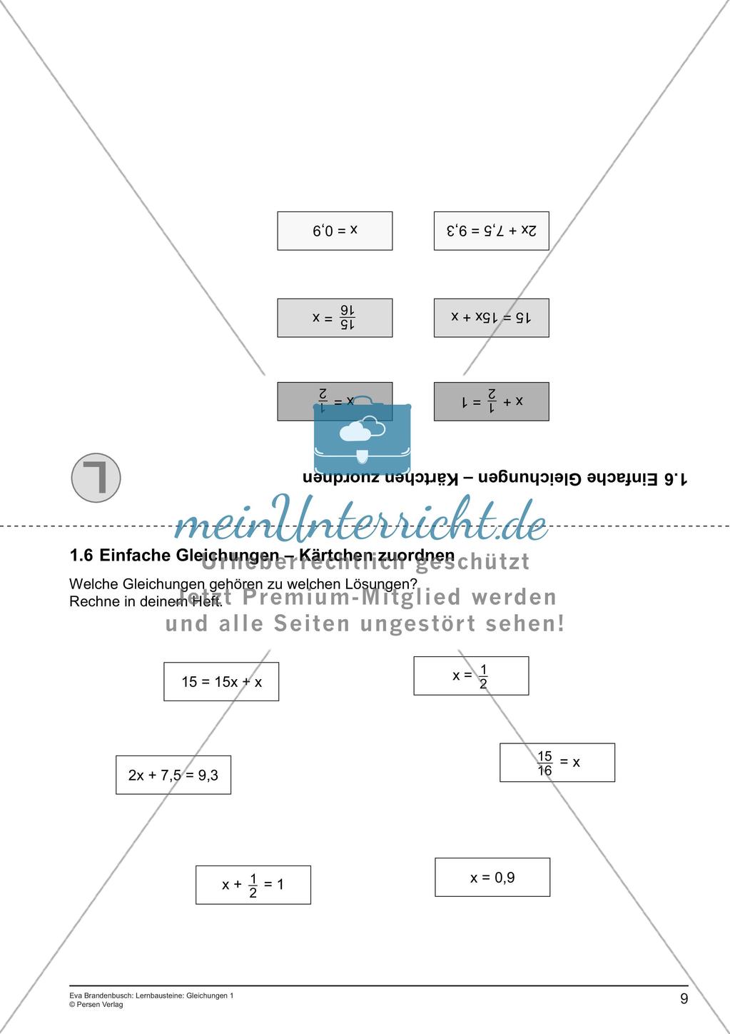 Gleichungen: Grundlagen und einfache Beispiele Preview 11
