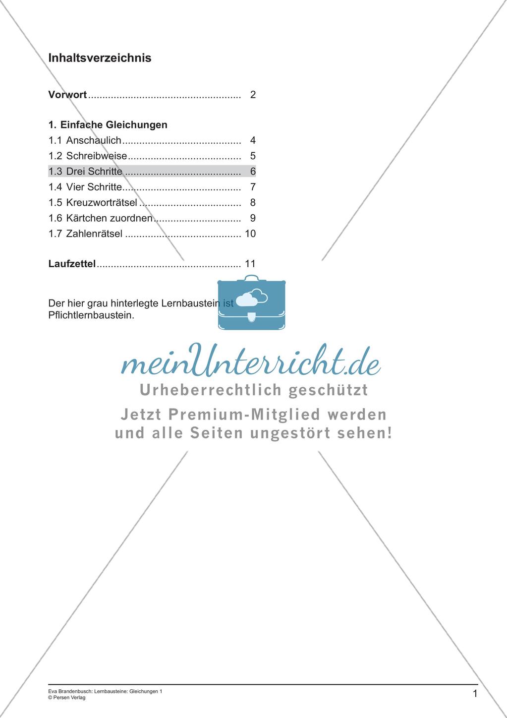 Gleichungen: Grundlagen und einfache Beispiele Preview 3