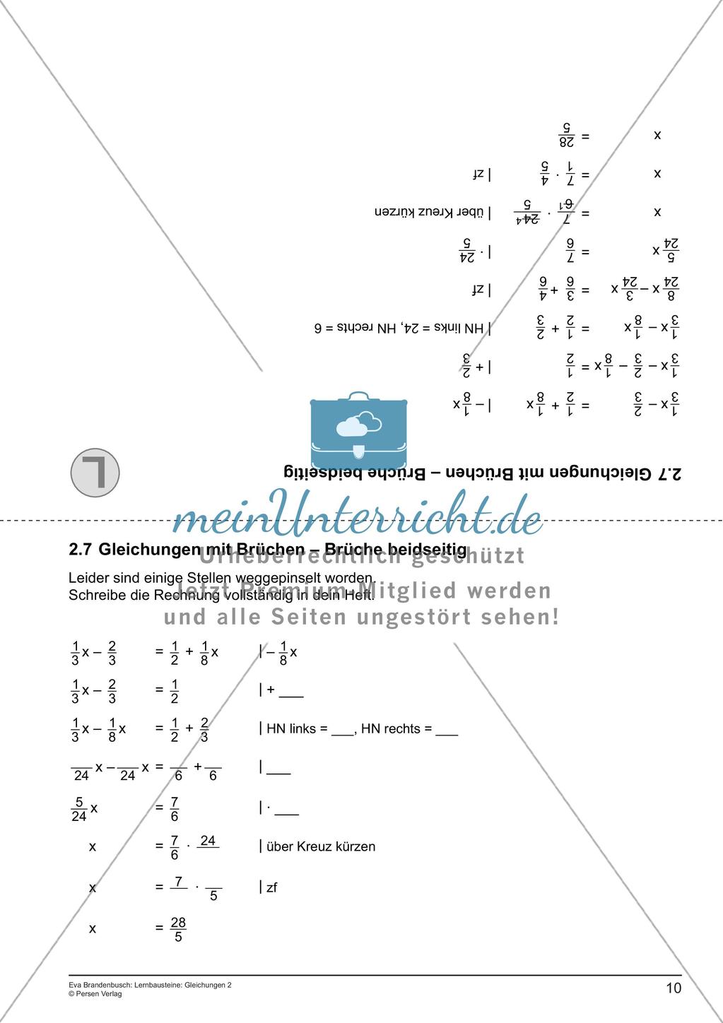 Gleichungen: Brüche Preview 12