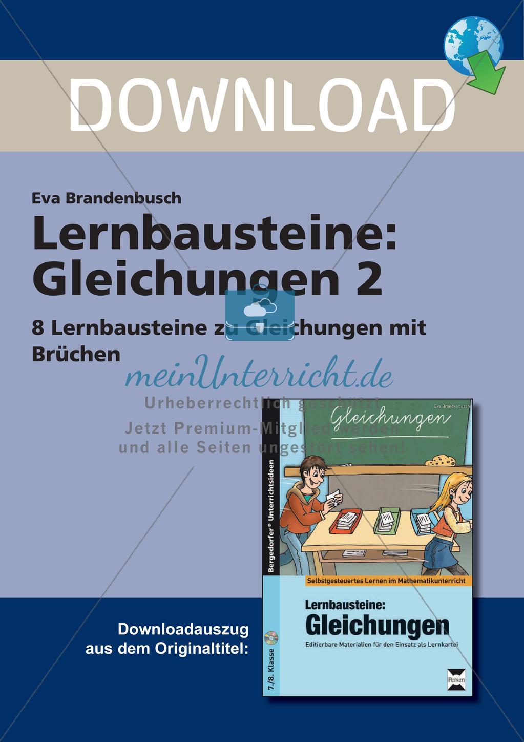 Gleichungen: Brüche Preview 1