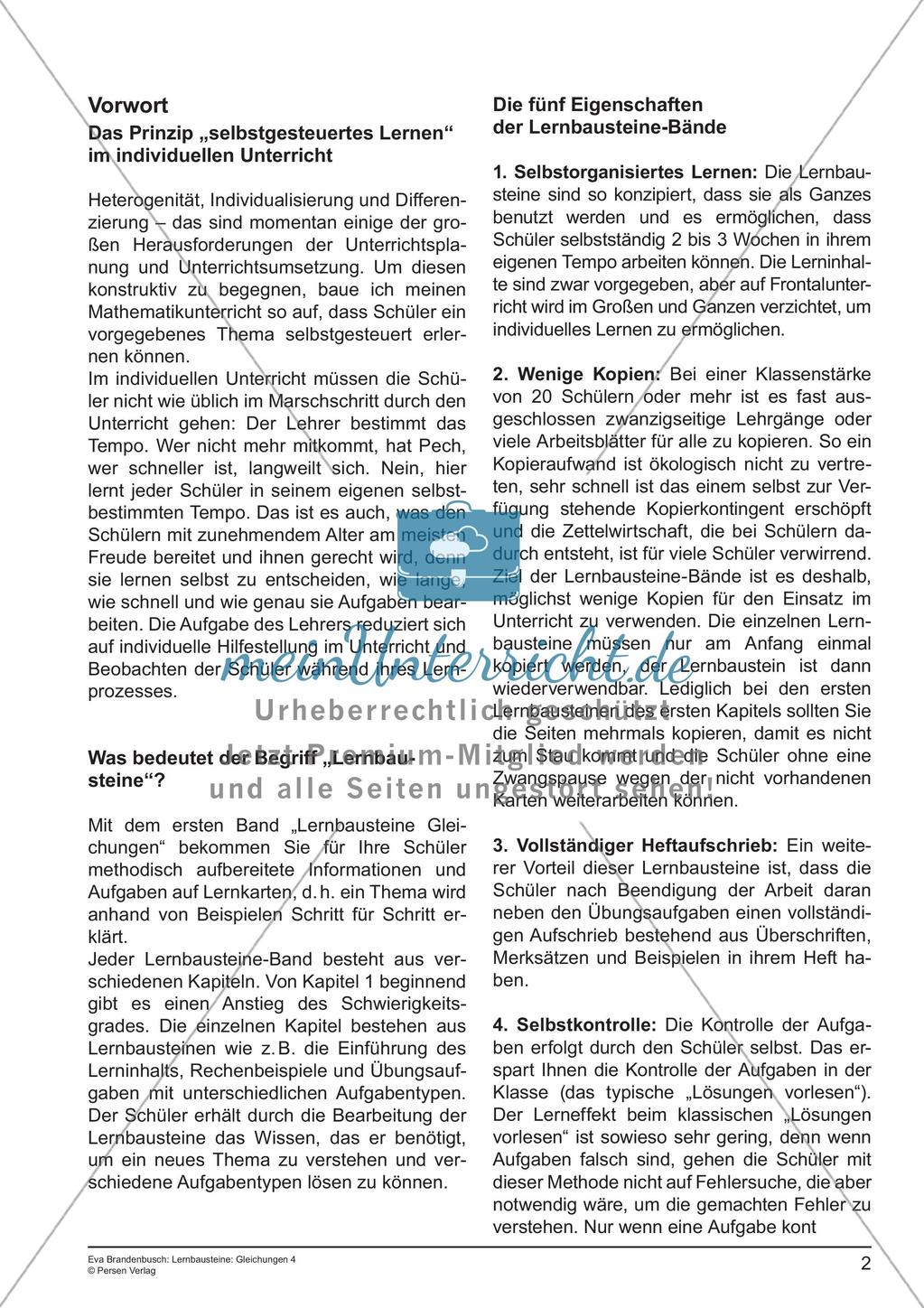 Gleichungen: Binomische Formeln Preview 4