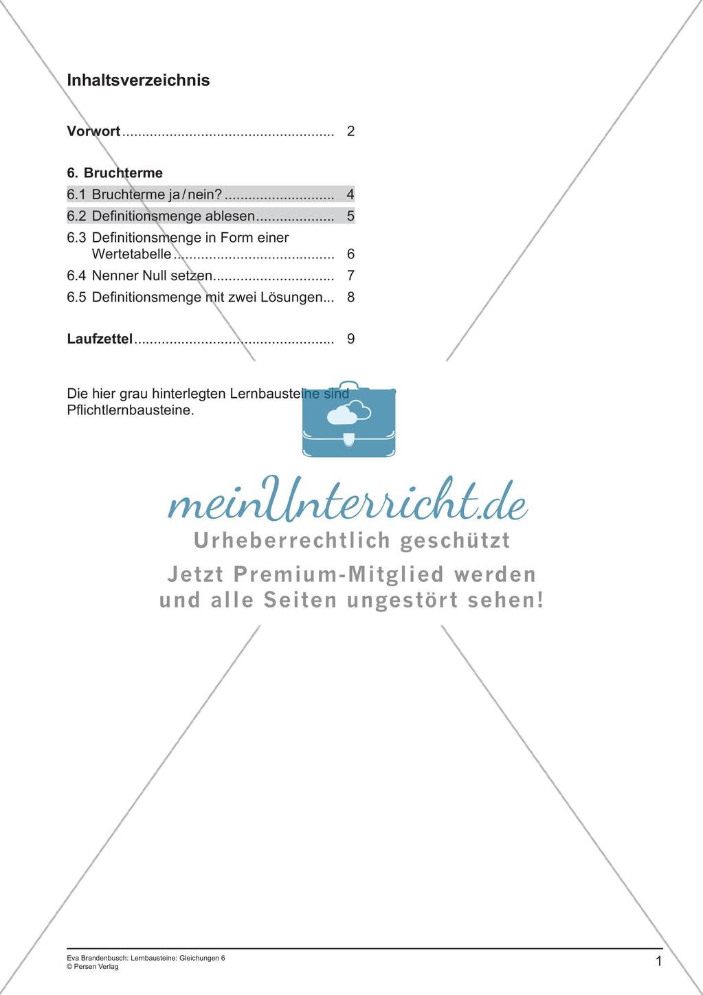 Gleichungen: Bruchterme lösen Preview 3