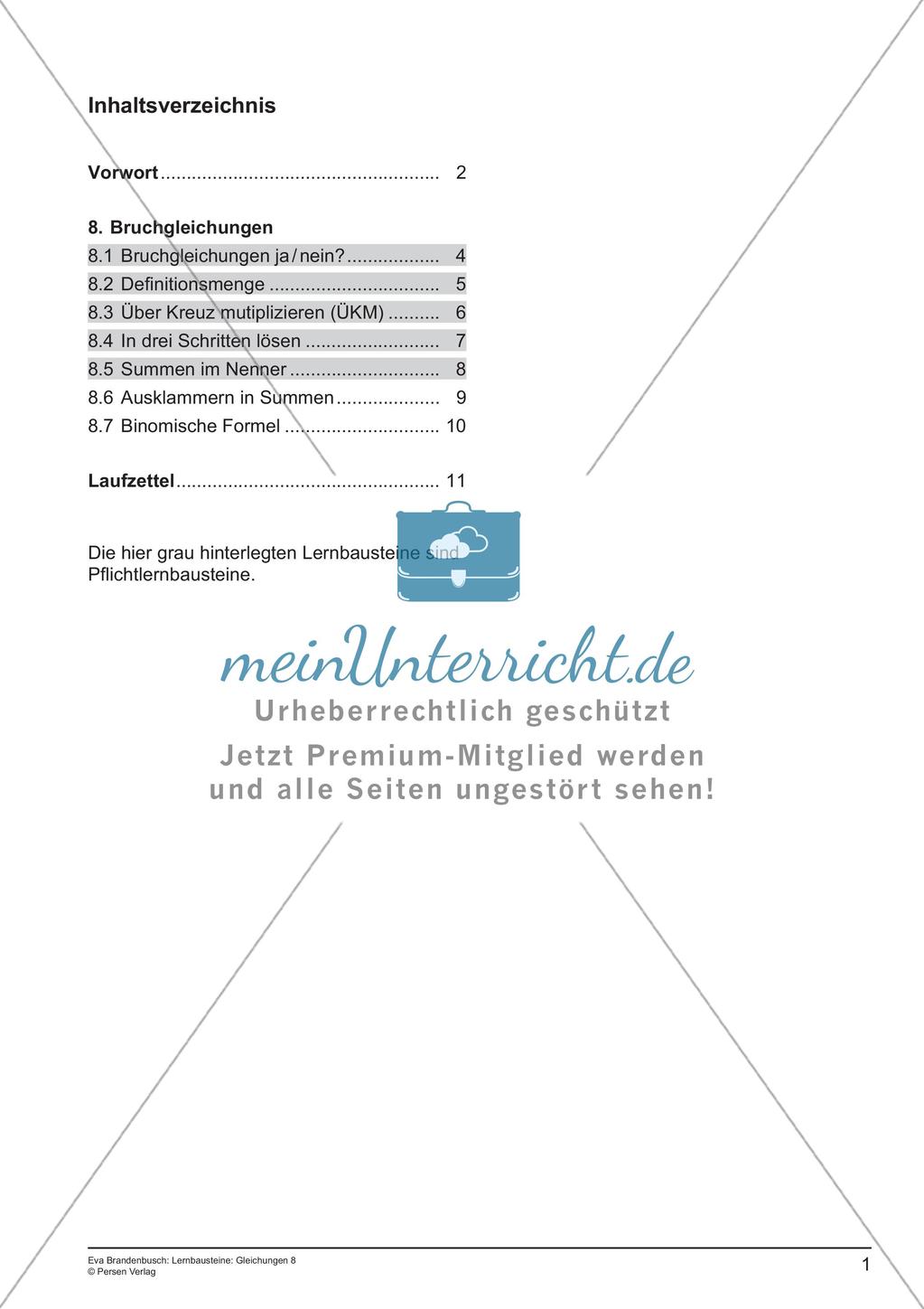 Bruchgleichungen lösen Preview 3