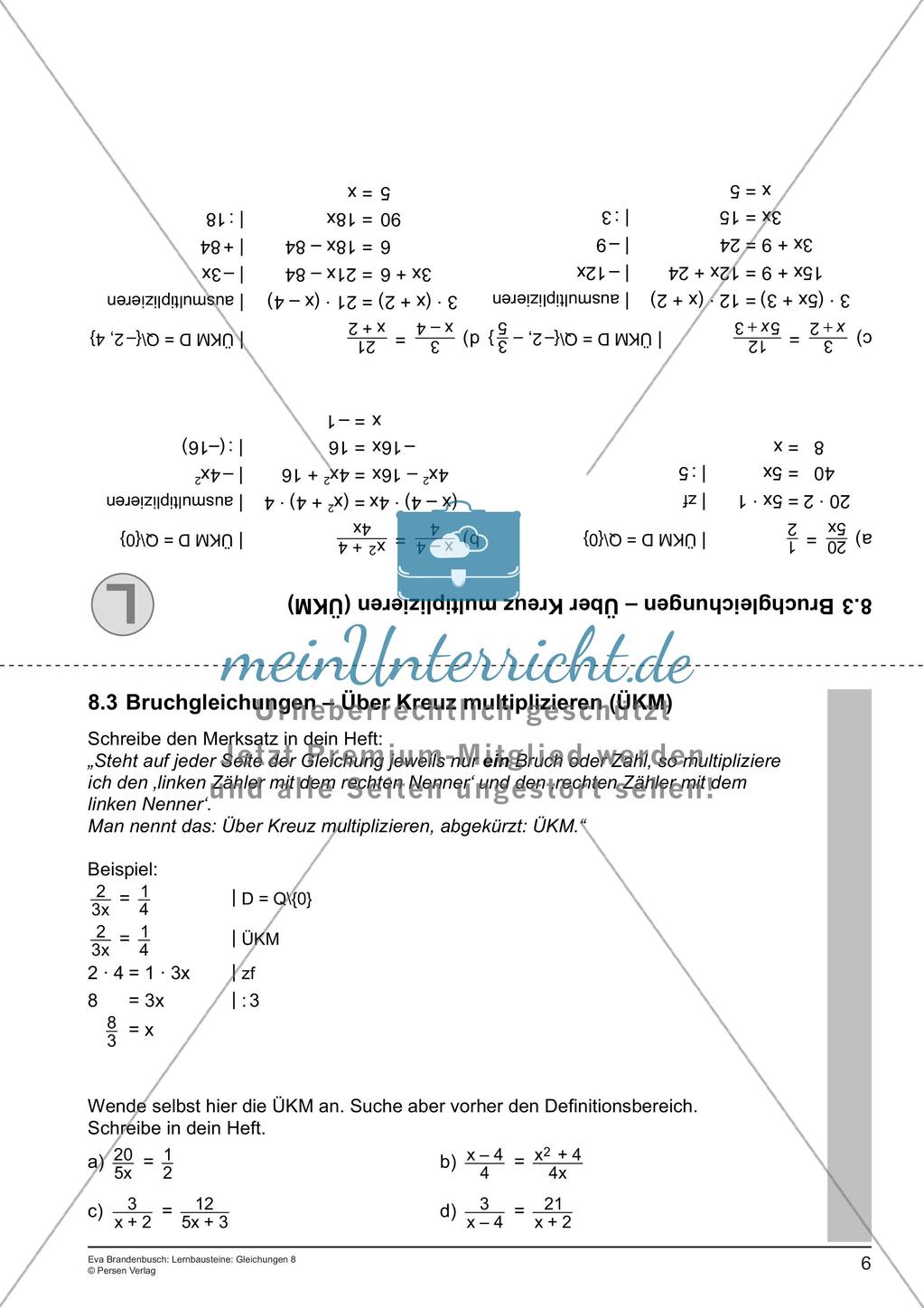 Bruchgleichungen lösen Preview 8