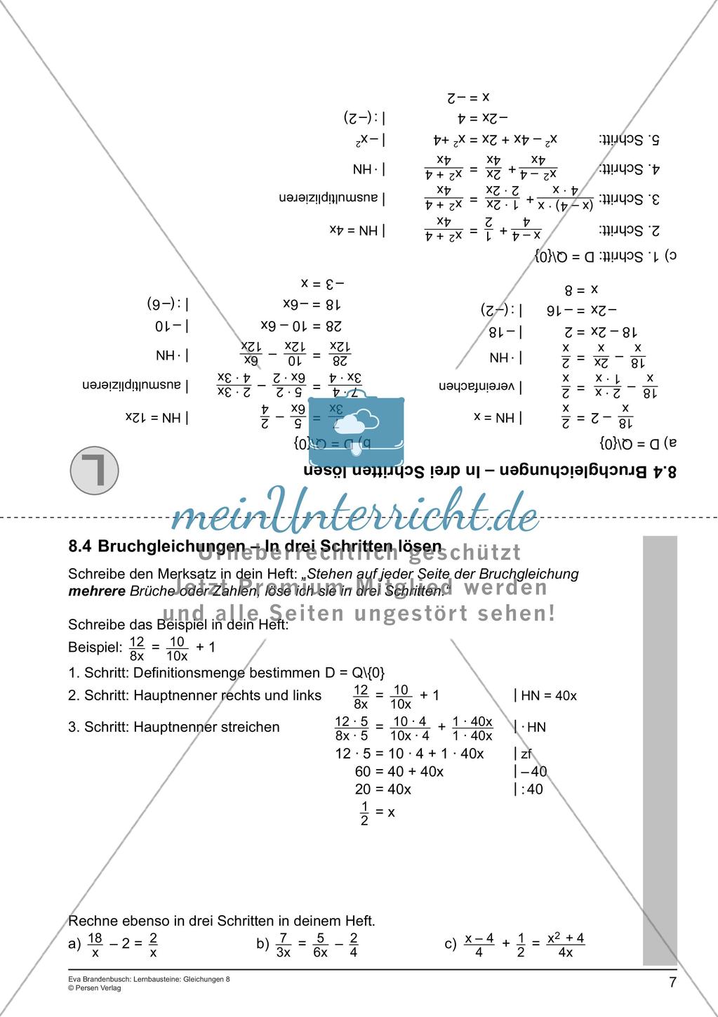 Bruchgleichungen lösen Preview 9