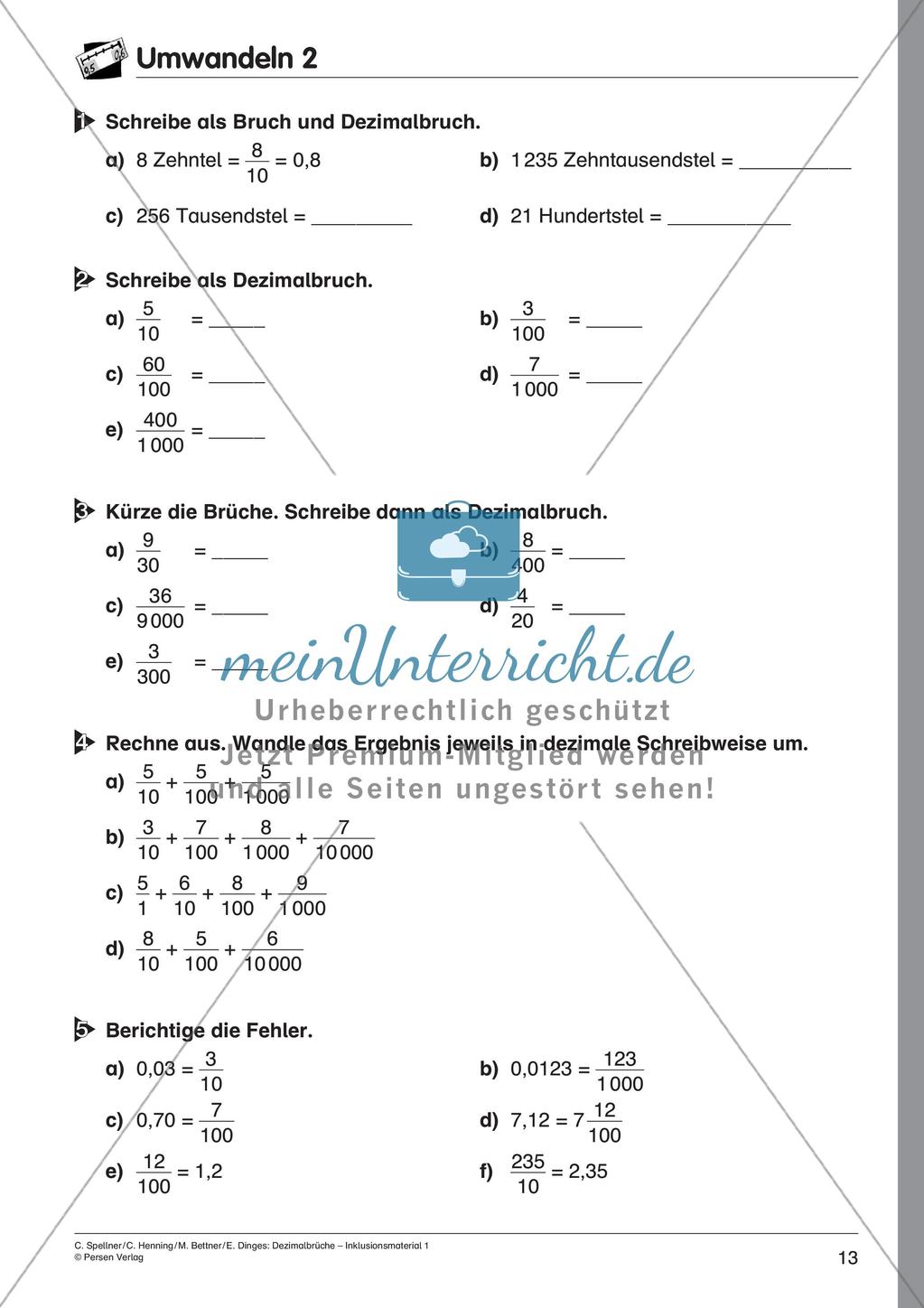 Einführung: Die Dezimalzahlen Preview 15