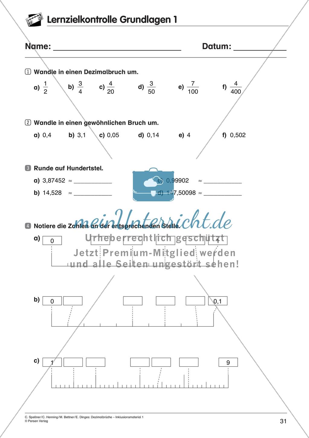 Einführung: Die Dezimalzahlen Preview 33
