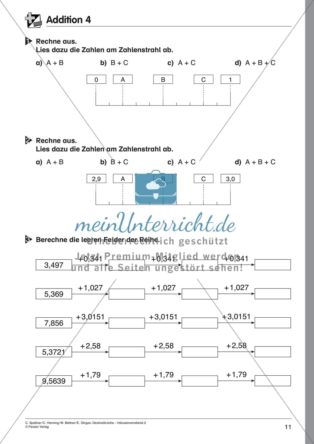 Dezimalbrüche: Addition und Subtraktion Preview 13