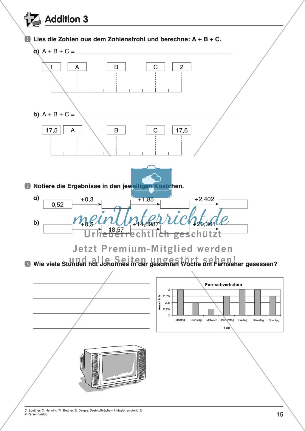 Dezimalbrüche: Addition und Subtraktion Preview 17