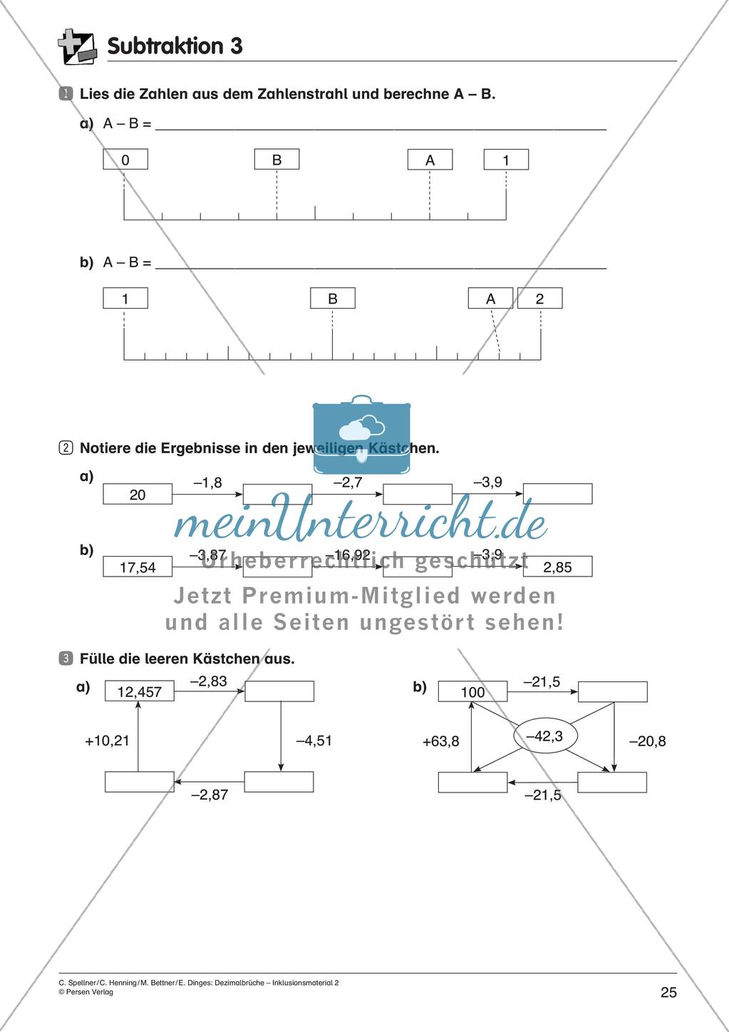 Dezimalbrüche: Addition und Subtraktion Preview 27