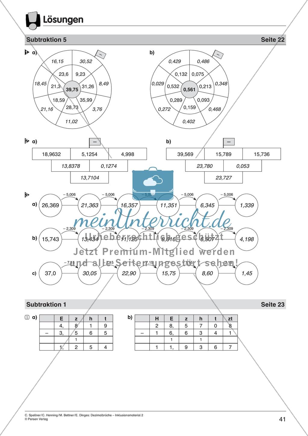 Dezimalbrüche: Addition und Subtraktion Preview 43