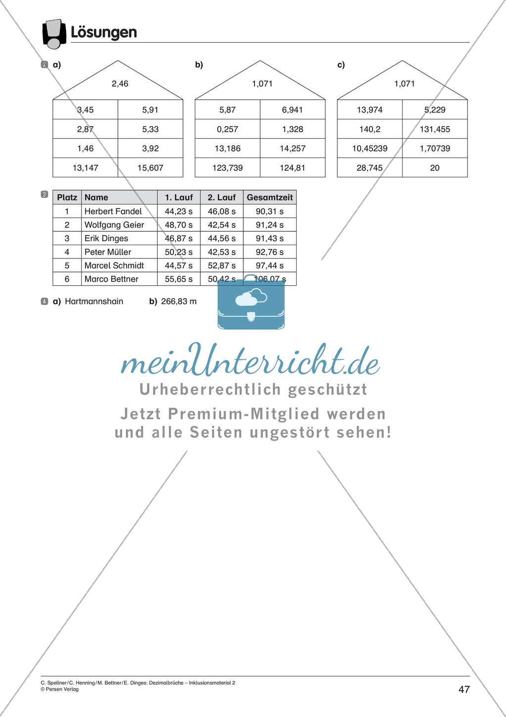 Dezimalbrüche: Addition und Subtraktion Preview 49