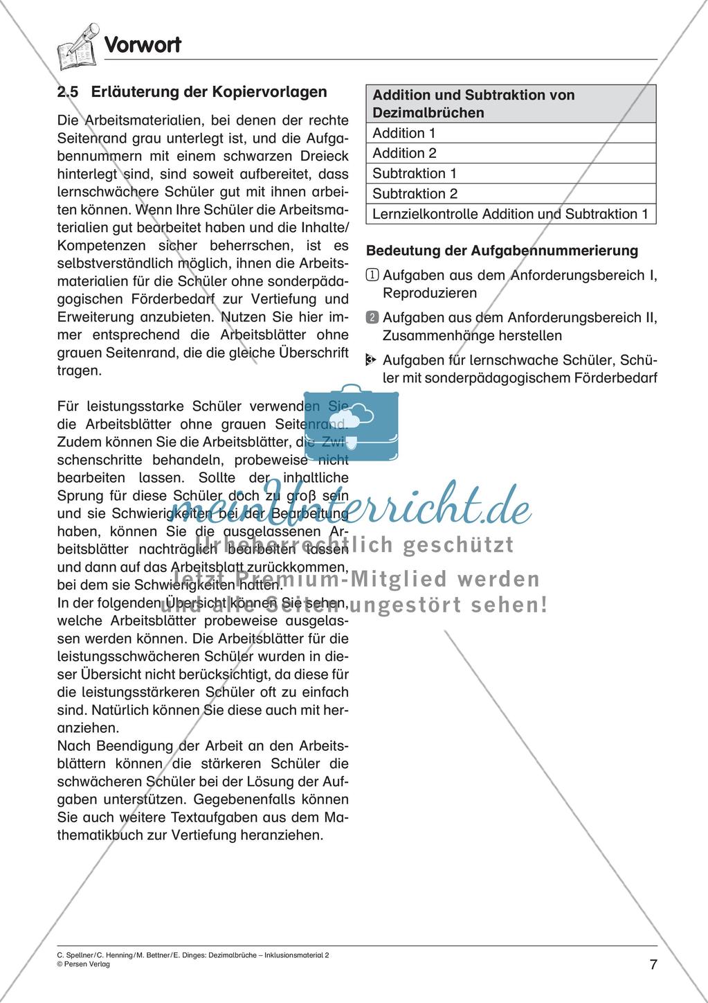 Dezimalbrüche: Addition und Subtraktion Preview 9