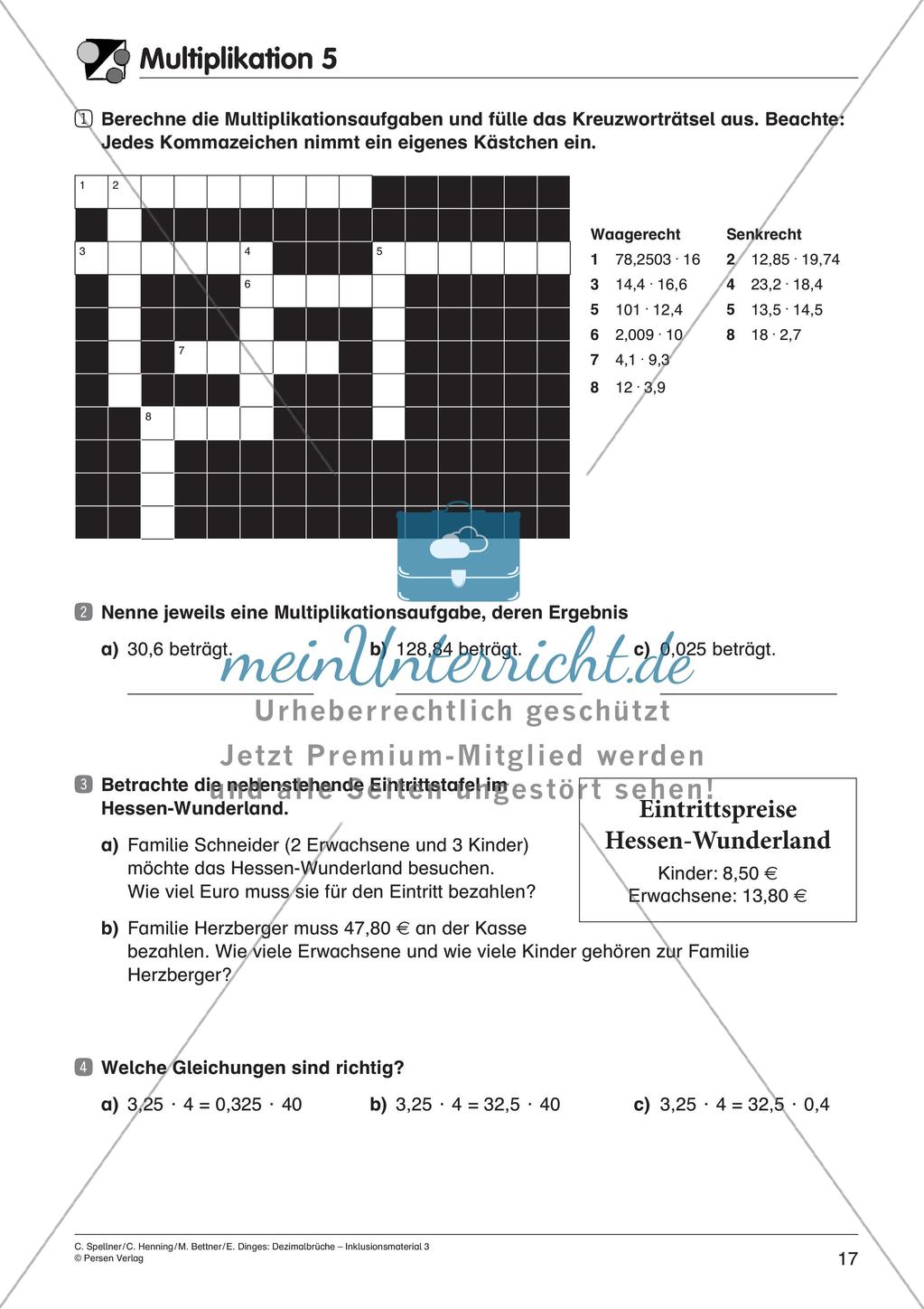 Dezimalbrüche: Multiplikation und Division Preview 19