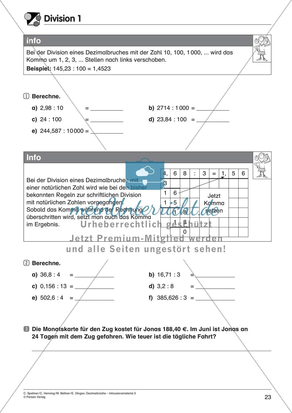 Dezimalbrüche: Multiplikation und Division Preview 25