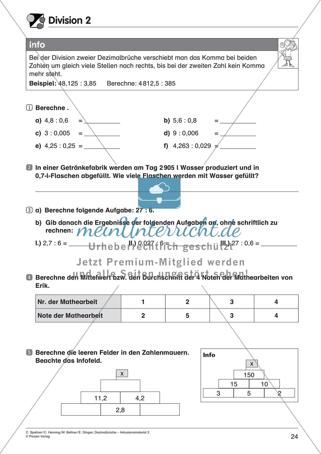 Dezimalbrüche: Multiplikation und Division Preview 26