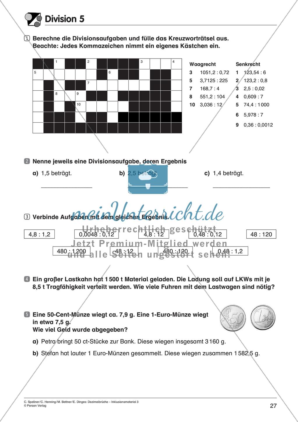 Dezimalbrüche: Multiplikation und Division Preview 29