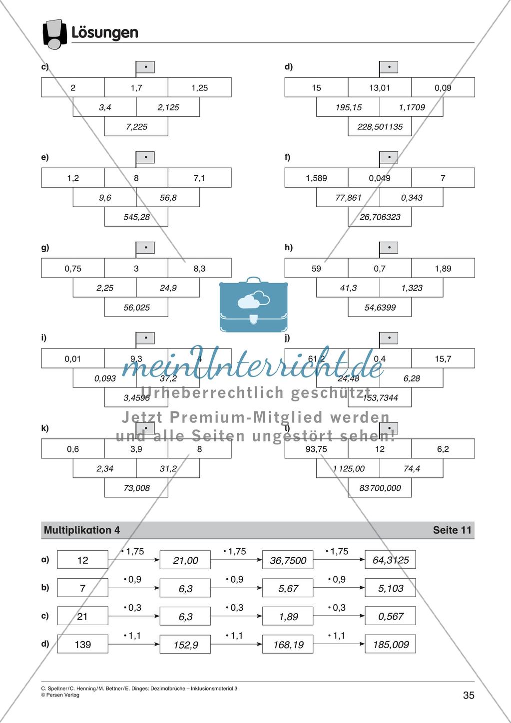 Dezimalbrüche: Multiplikation und Division Preview 37