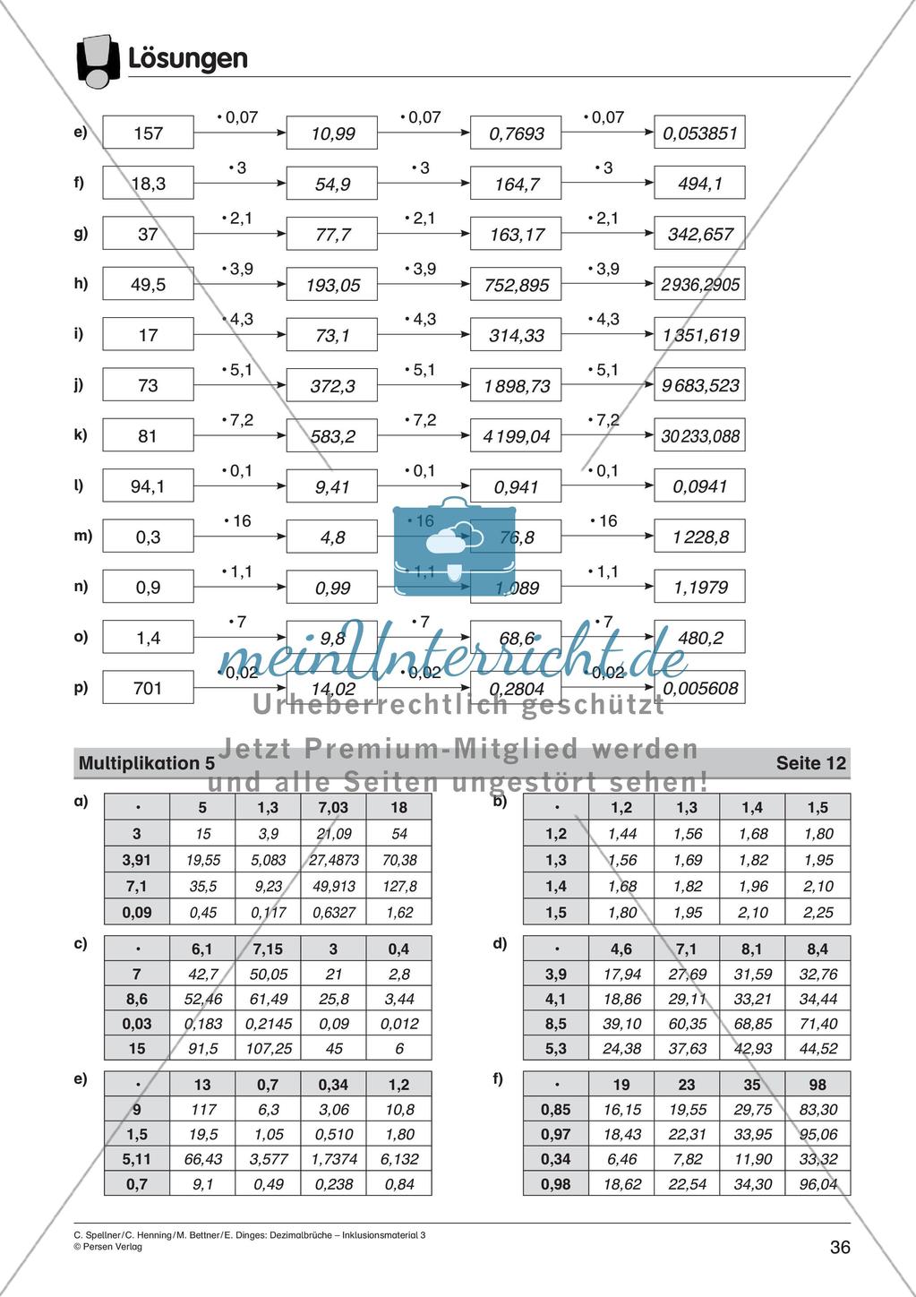 Dezimalbrüche: Multiplikation und Division Preview 38