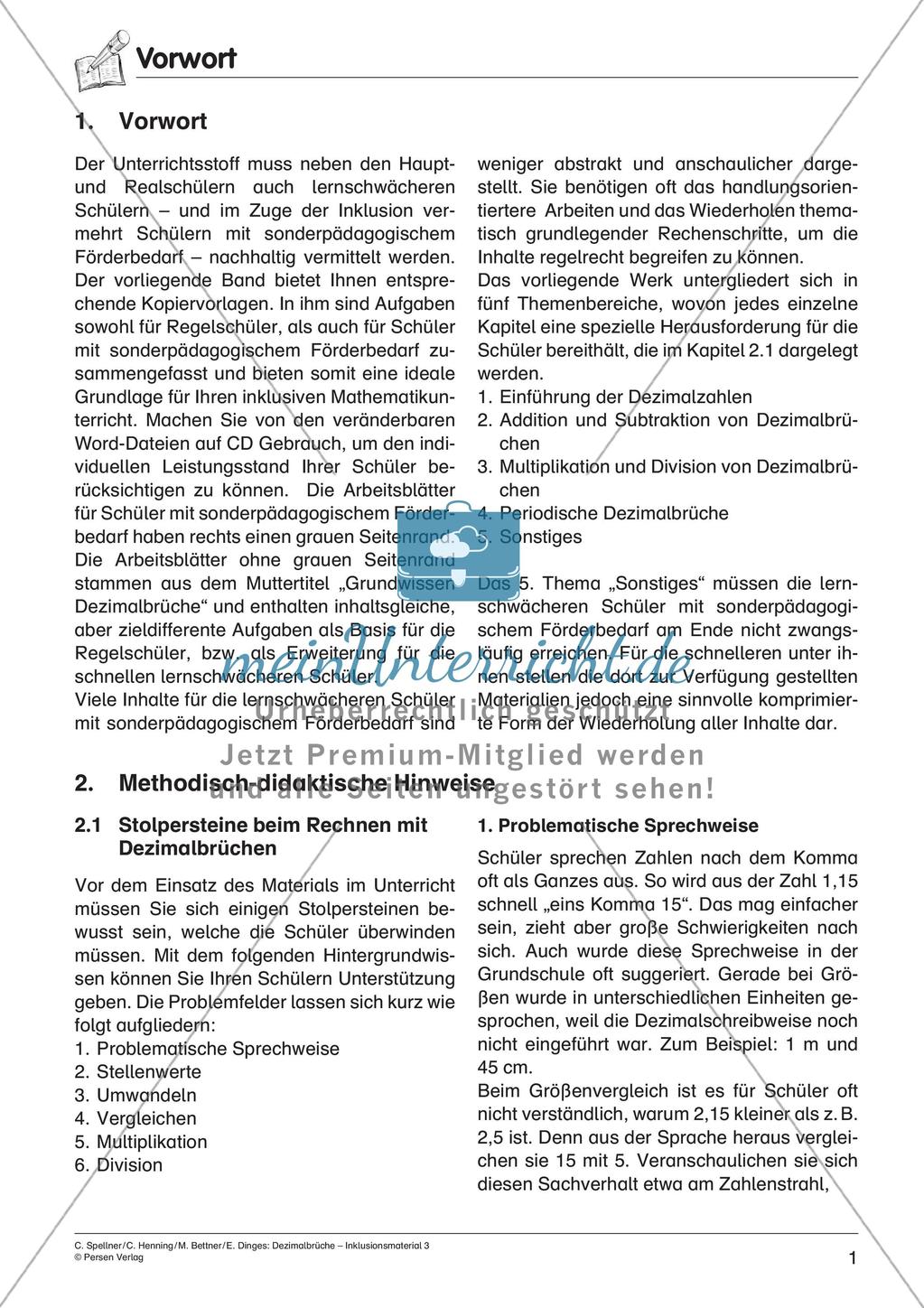 Dezimalbrüche: Multiplikation und Division Preview 3