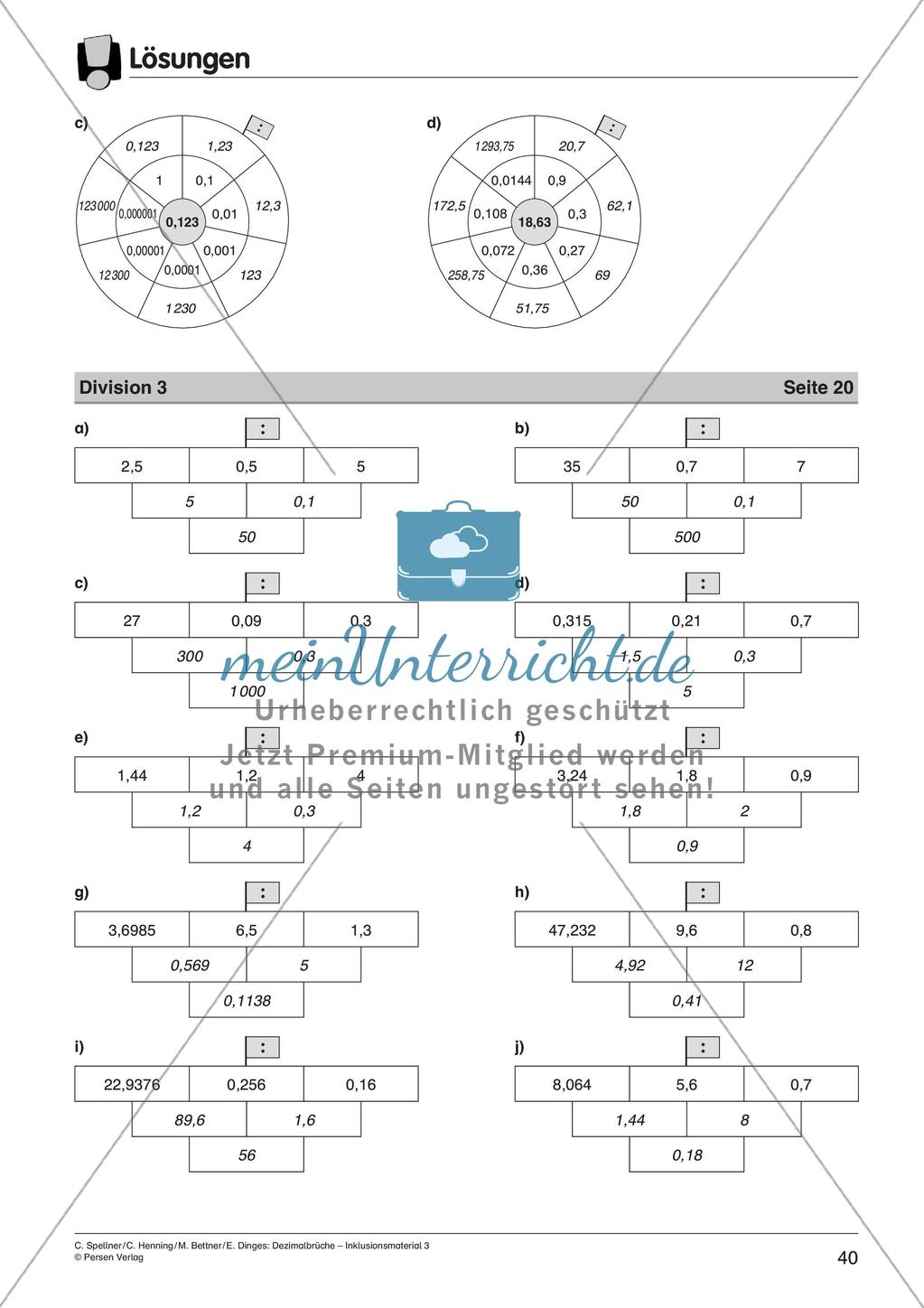 Dezimalbrüche: Multiplikation und Division Preview 42