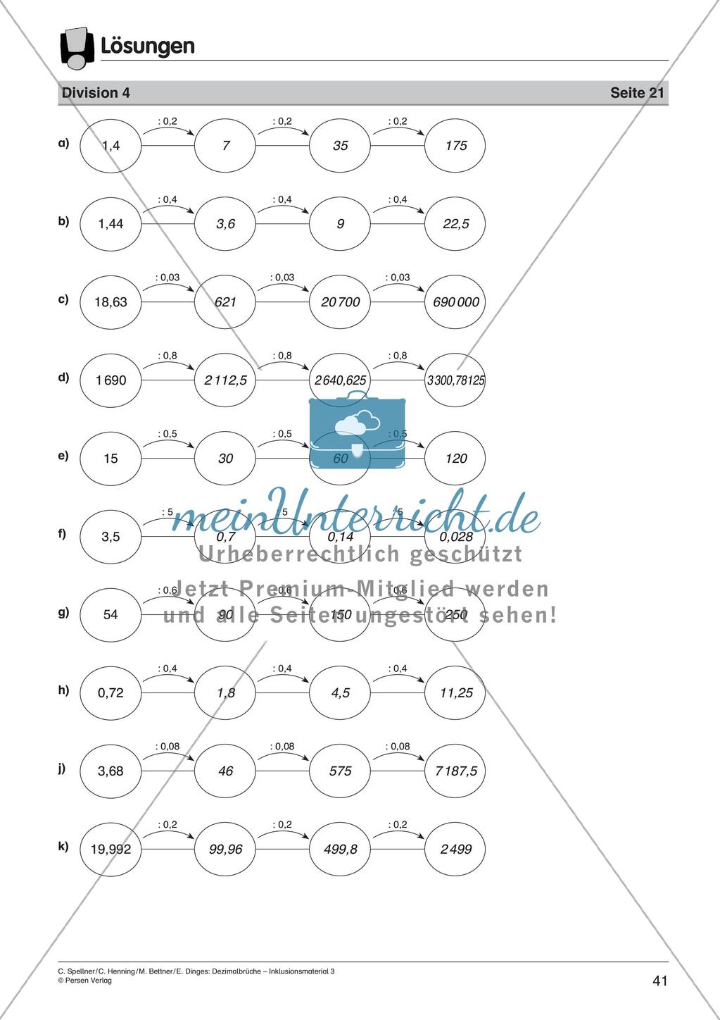 Dezimalbrüche: Multiplikation und Division Preview 43