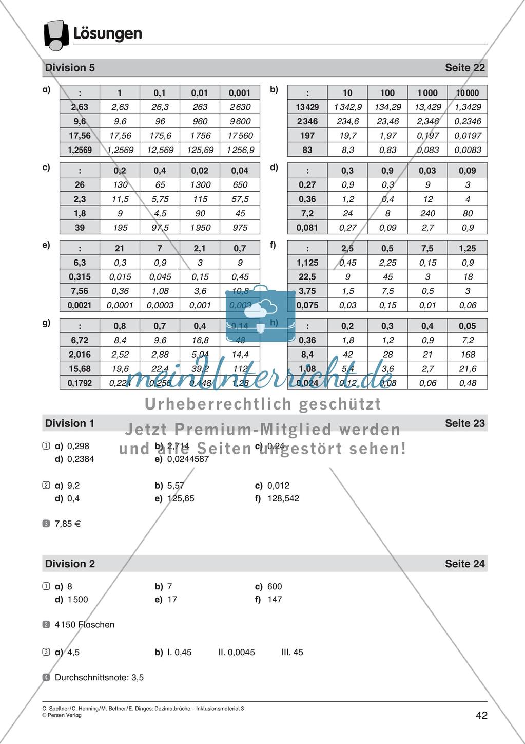Dezimalbrüche: Multiplikation und Division Preview 44