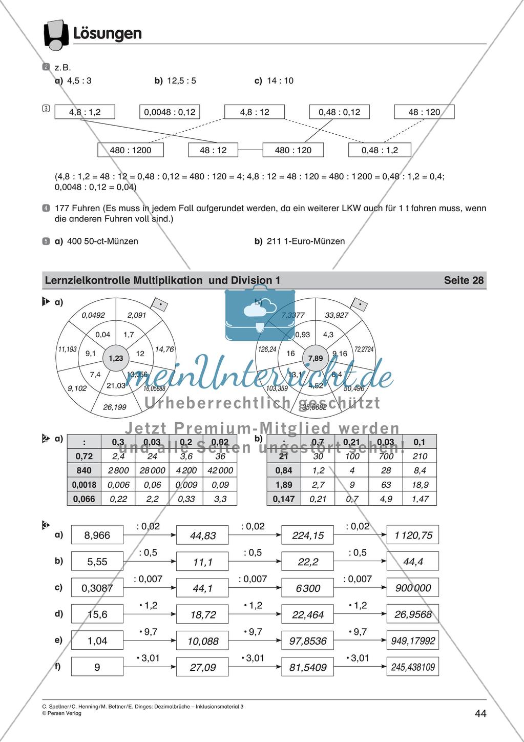 Dezimalbrüche: Multiplikation und Division Preview 46