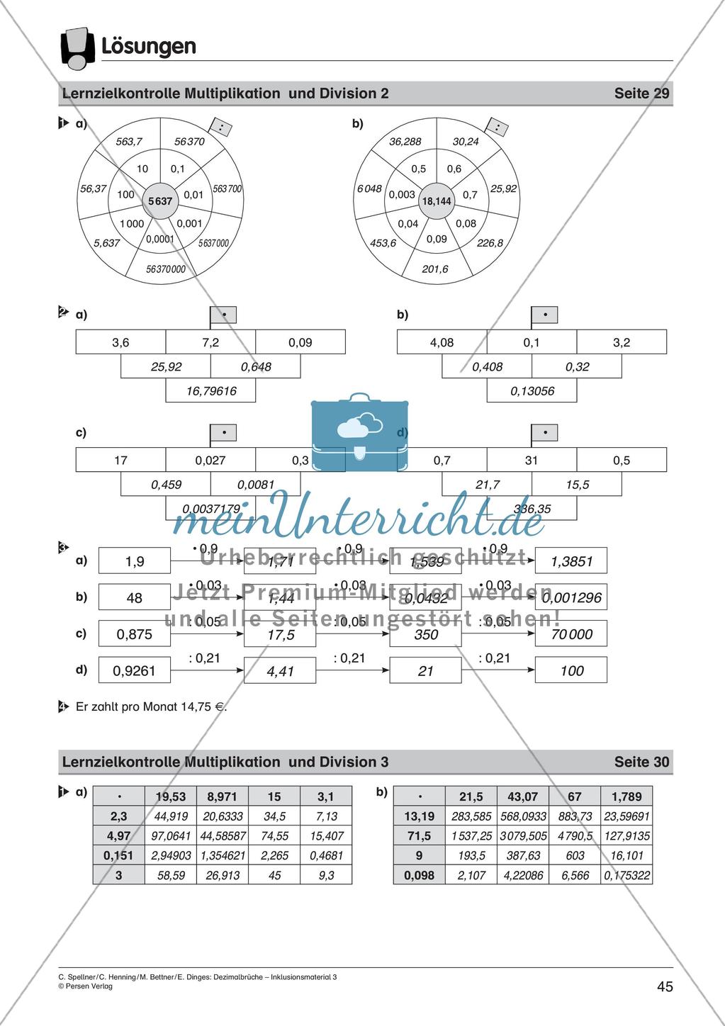 Dezimalbrüche: Multiplikation und Division Preview 47