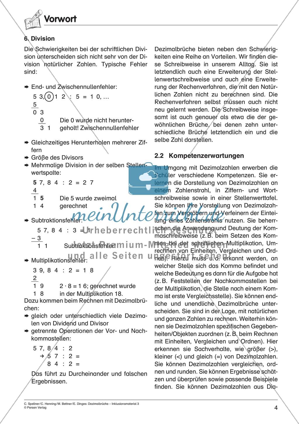 Dezimalbrüche: Multiplikation und Division Preview 6