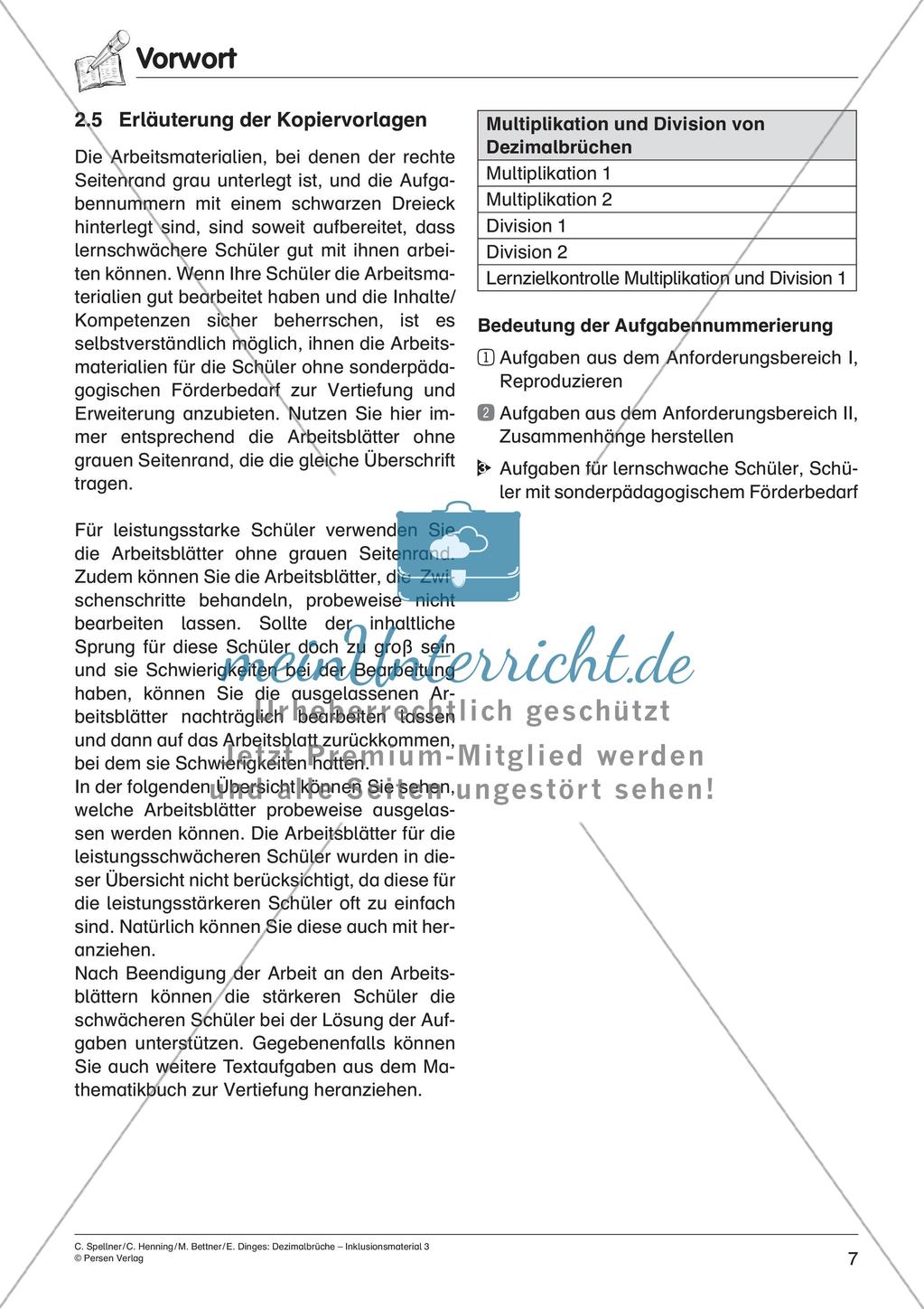 Dezimalbrüche: Multiplikation und Division Preview 9