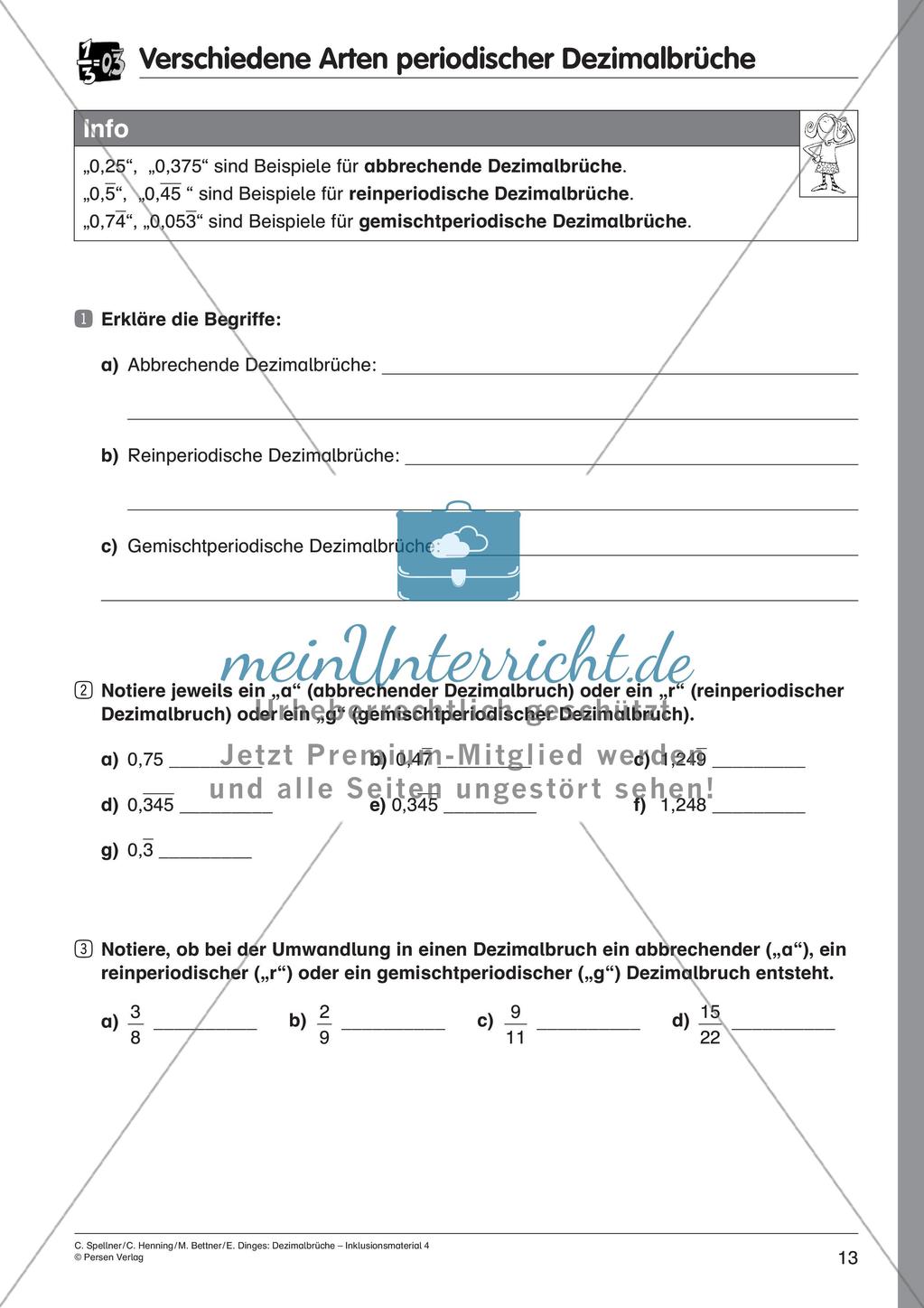 Periodische Dezimalbrüche Preview 15