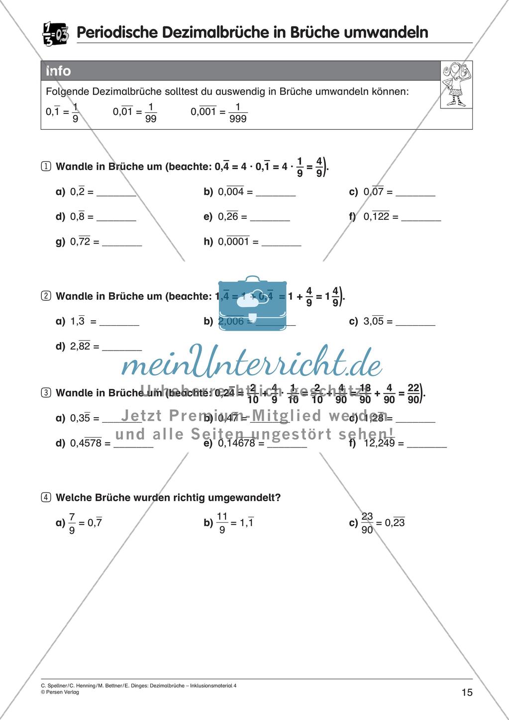 Periodische Dezimalbrüche Preview 17