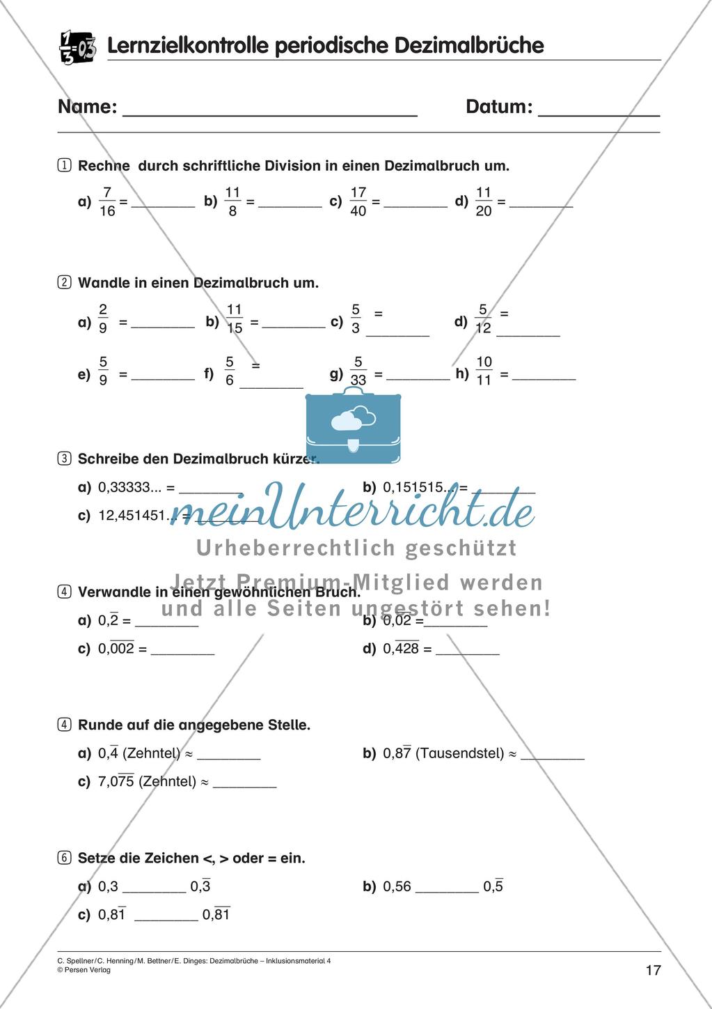Periodische Dezimalbrüche Preview 19