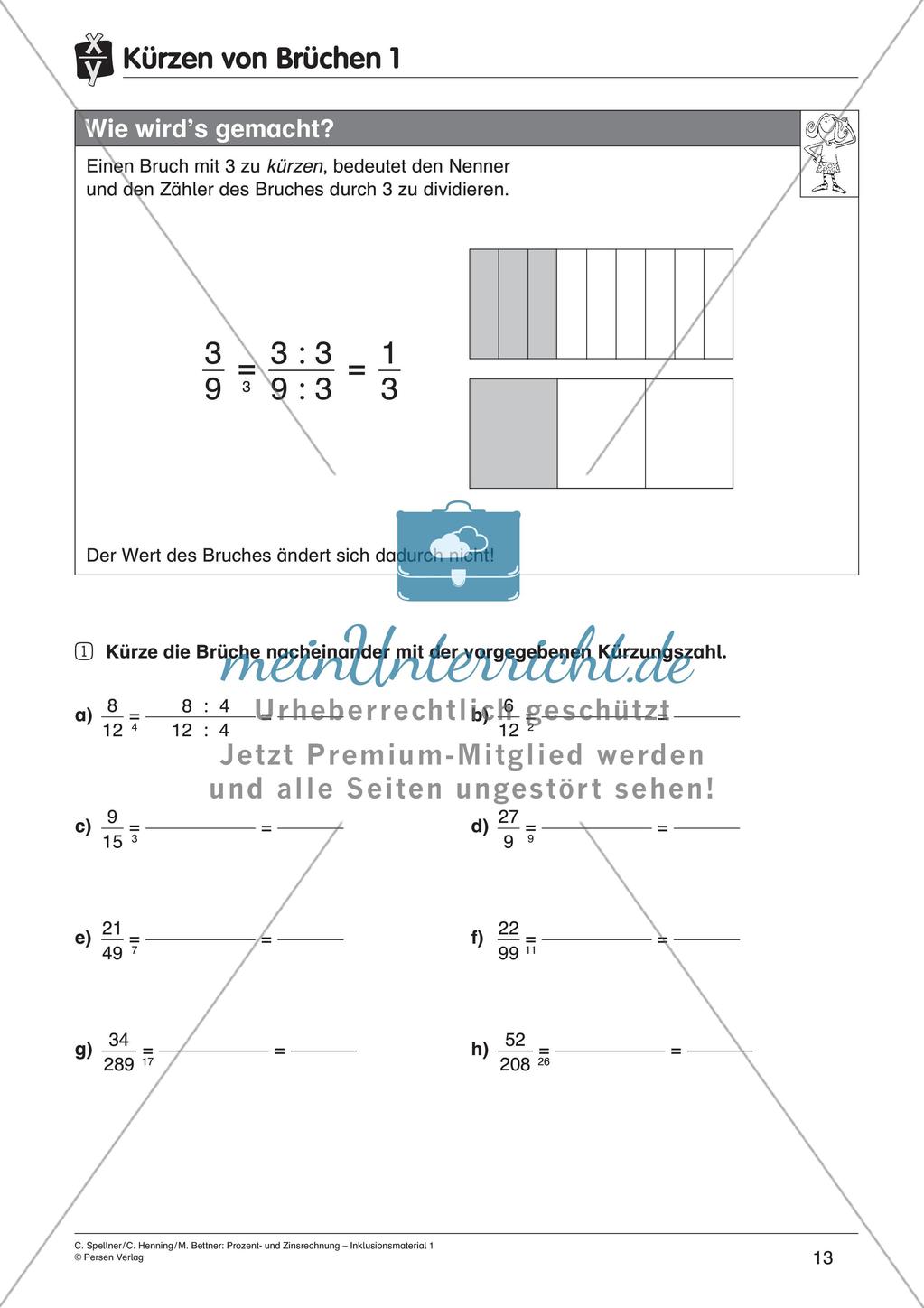 Inklusionsmaterial: Bruchrechnung Preview 15