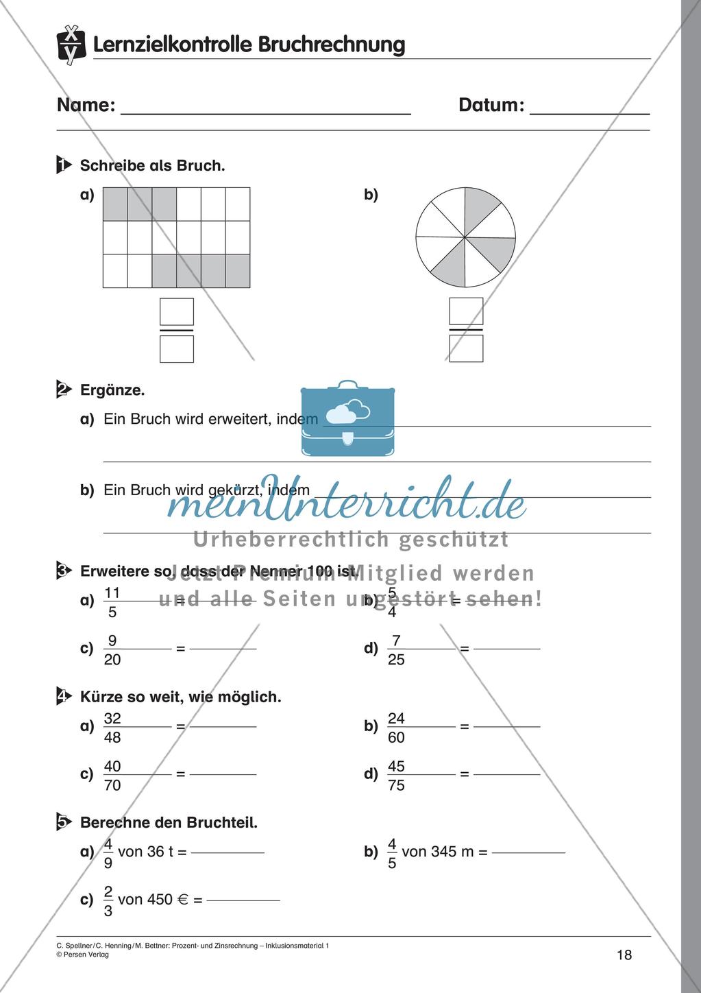 Inklusionsmaterial: Bruchrechnung Preview 20