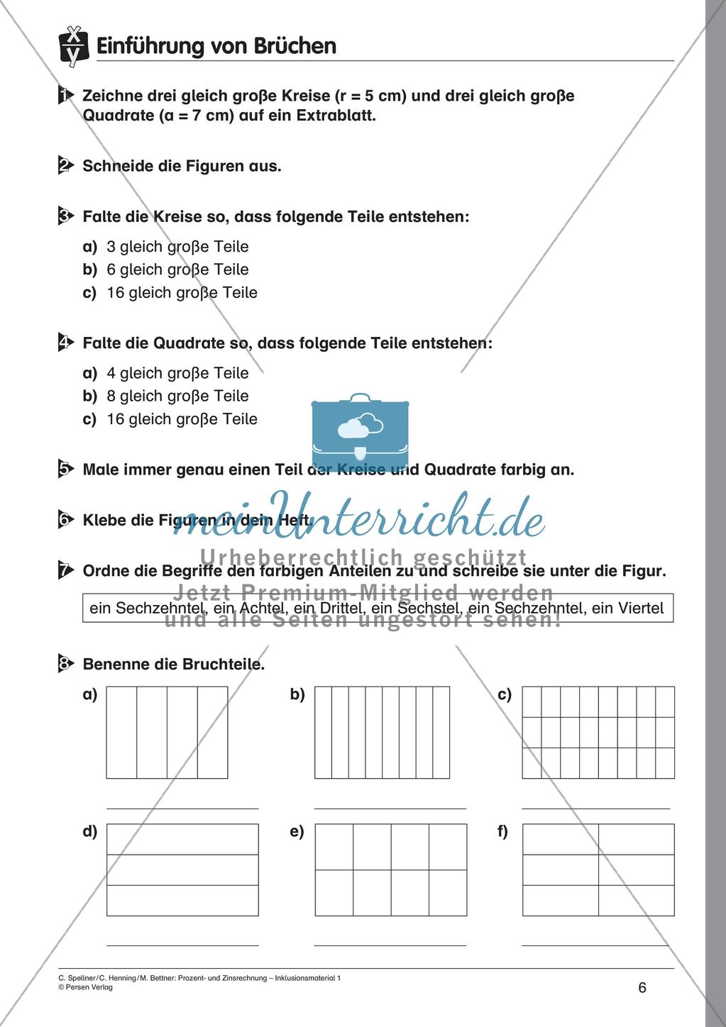 Inklusionsmaterial: Bruchrechnung Preview 8