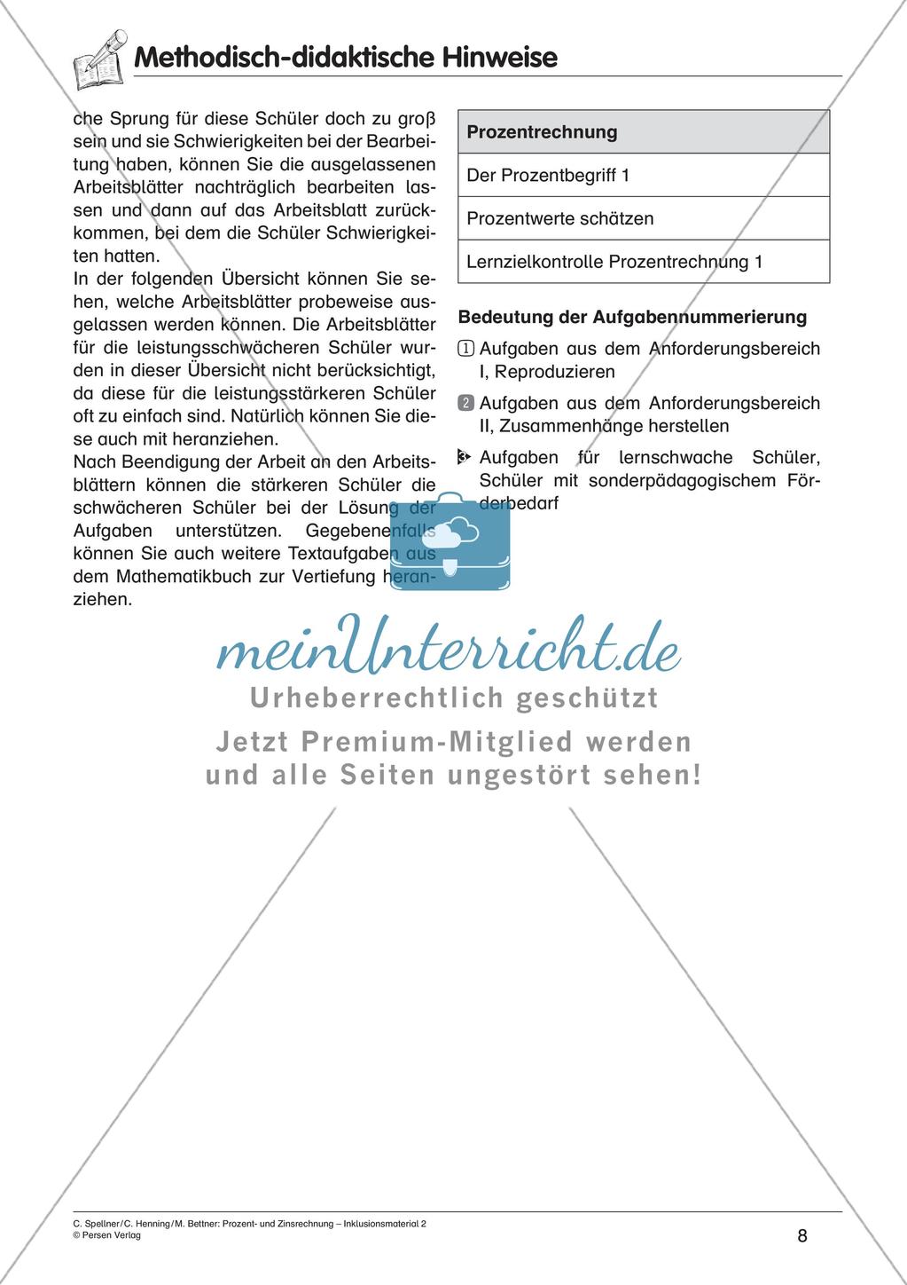 Inklusionsmaterial: Prozentrechnung Preview 10